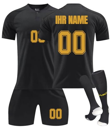 Trikot mit Eigenem Namen & Nummer, Trikot Personalisiert Kinder, Neue Saison Hause/Auswärts Fußball Trikots Shorts Socken Set für Kinder/Erwachsene, Fussball Jersey Trainingsanzug für Junge Herren