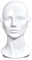 Tcwuzick PVC Schaufensterpuppe Kopf Weiß Weiblich Manikin Dummy Stand Model Display Hut Schal Perücken Haare Brille Hut Beauty Styling Tool