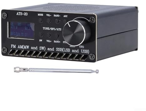 Ricevitore radio a banda piena per ricevitore a onde corte per DSP FM AM SSB, Si4732 portatile ricaricabile con antenna e touchscreen a colori da 2,4 pollici