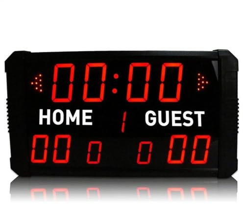 IUBGFTO 11 Digits Electronic Digital Scoreboard, 5 Levels of Brightness Adjustable Scoreboard Race Timer with Remote Control and Buzzer for Basketball, Baseball, Football, Tennis Race