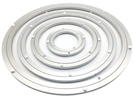 LZZYFPX Placas giratorias de Alta Resistencia, Base de Mesa de aleación de Aluminio Antideslizante, Base de Plato Giratorio Redondo con cojinete for Mesa de Comedor de Cocina(448mm 10thick)