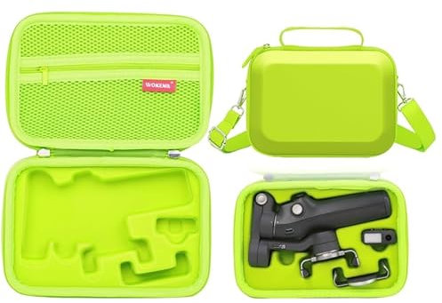 WOKEMA Father&I Gimbal Osmo Mobile 7P/7 Case Accessories Only (Carry-ing) Protective Case Box Hard Storage Bag Holder for DJI Osmo Mobile 7P/7 Counter Weight Crossbody&Two Way Zipper, Spring Green