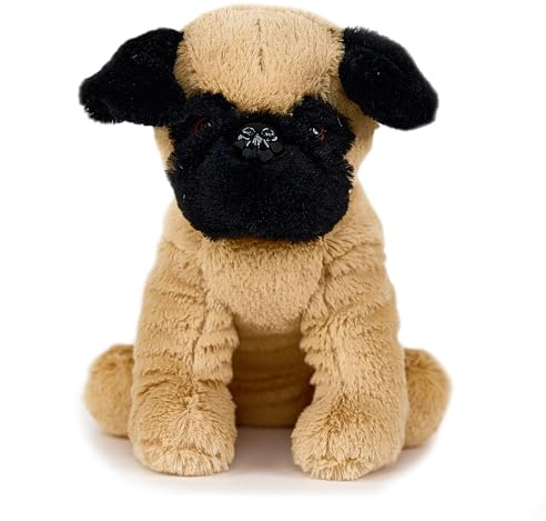Warmies Microwavable Plush Pug, Weighted Heatable Plushie, Lightly Scented with French Lavender - Large