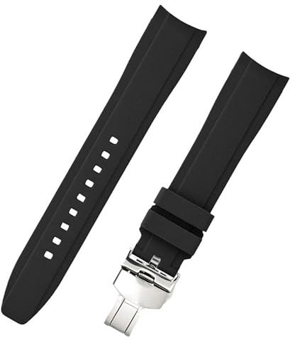Silikonarmband für Tissot Le Locle 1853 Junior T410 Coutu Carson Uhrenarmband(Black,19mm)