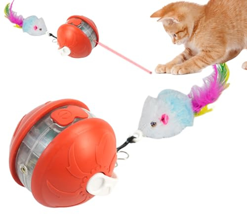 Palla interattiva per - Palla elettrica rotabile con movimento silenzioso | Palla da gioco per animali domestici a pile per interni, balconi, giardini, prati, con arresto automatico, divertente E