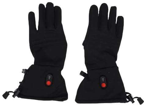 Fockety Beheizbare Handschuhe für Männer und Frauen, Wiederaufladbare Dünne Beheizte Arbeitshandschuhe mit Touchscreen und 7,4 V 2200 MAh Akku für Winter, Skifahren, Wandern