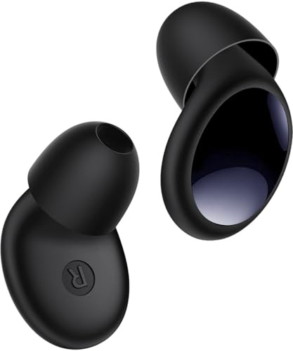 Sleeping Ear Plugs 45dB Noise Cancelling Earplugs for Sleep, Soft Silicone Reusable Earplugs for Snoring, Side Sleepers, Concerts & Airplane Travel with 8 Ear Tips Obsidian