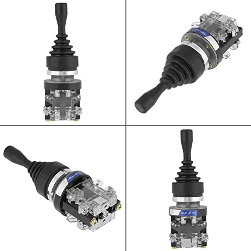 YDuupxe Interrupteur à Joystick HKA1 41Z02, 2 Positions Momentanées 2NO avec Retour au Centre, avec Manchon en Caoutchouc Résistant à L'eau, à L' et à la Poussière, pour Système de