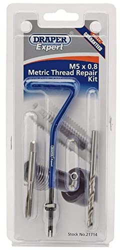 Draper 21714 Expert Metric Thread Repair Kit, M5 x 0.8 , Blue