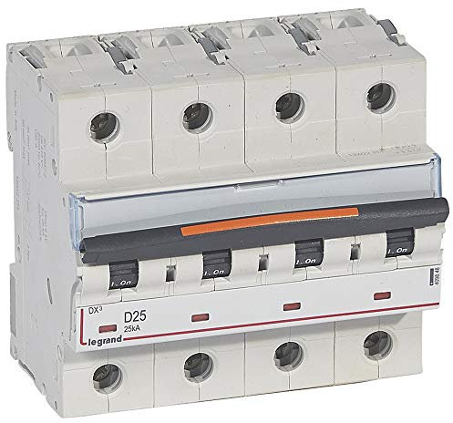 Disjoncteur DX³ - 25kA - 4P 400V~ - 25A - courbe D - 6 modules