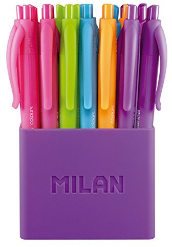 MILAN Bote 24 bolígrafos P1 touch Colours colores surtidos
