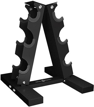 Fitness Republic Hantelablage aus massivem Stahl, A-Rahmen, Hantelablage für Hanteln, Gewichte, Set für Zuhause, Fitnessstudio, 3 Etagen, für Hanteln, Gewichtsturm, 3 Hantelhalter