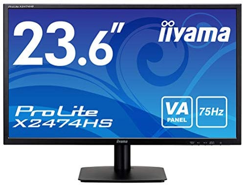 Iiyama X2474HS-B1 ProLite - LED monitor - 24 (23.6 viewable) - 1920 x 1080 Full HD (1080p) - VA - 250 cd/m2-3000:1-4 ms - HDMI VGA DisplayPort - speakers - black - (Monitors > Monitors)