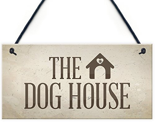 Red Ocean The Dog House Door Hanging Plaque Dog Man Cave Novelty Sign Husband Men Gift For Him