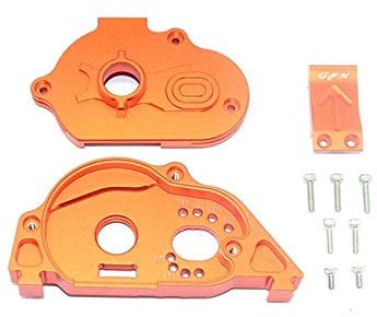 Arrma Granite 4X4 BLX Mega Monster Truck Tuning Teile Aluminium Rear Gear Protection Motor Mount - 1 Set Orange