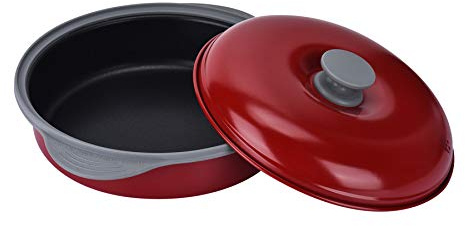 MACONEE Microwave Frying Pan Skillet, Grill & Crisper Pan with Lid Allows You to Fry, Sizzle, and Brown Foods in the Microwave, Micro Cookware for Grilling, Reheating, and Cooking a Variety of Dishes