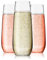 Vivocci Flute da champagne infrangibili in plastica resistente, riutilizzabili, senza stelo, 241 g, ideali per cocktail e spumanti, perfetti per feste di nozze, bicchieri in Tritan, lavabili in