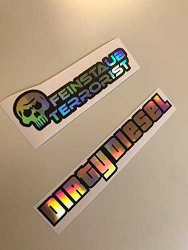 Schönheits Shop 2er Set FeinstaubTerrorist Dirty Diesel co2 Autoaufkleber Greta Tuning Sticker Decal