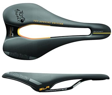 Selle Italia SLR Boost TM Superflow Tour de France Sattel, Schwarz/Gelb, S3