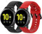 Yikamosi Compatible avec Samsung Galaxy Watch Active 2 Bracelets,libération Rapide Silicone Fermoir en Acier Inoxydable Remplacement Bracelet pour Galaxy Watch Active 2 40MM/44MM,Noir+Rouge