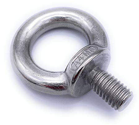 5 Stk. Ringschrauben Edelstahl V4A | M10 ähnl. DIN 582 [ Größe Wählbar M6 - M16 ] Augenschraube Oesenschraube Oesen mit Außengewinde Ringösen aus rostfreiem Stahl (A4, M10)