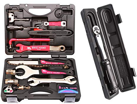 otgerlensker products Universeller 25 TLG. Fahrrad Werkzeugsatz + Drehmomentschlüssel 1/4 Zoll 10-50 Nm