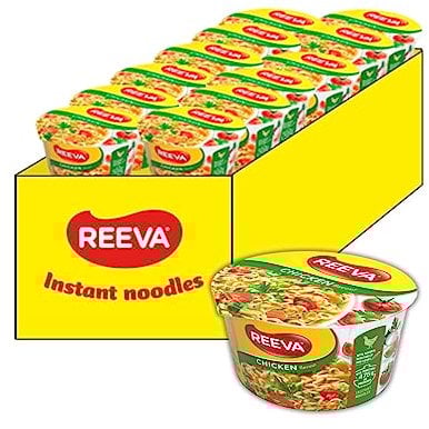 Reeva Instant Nudeln Huhngeschmack BigCup 24 x 75g