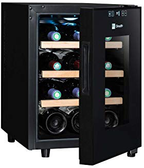 CLIMADIFF CC12 - Cantina di servizio ultra silenziosa - 12 bottiglie - Libera installazione - L34,5cm x H 48cm