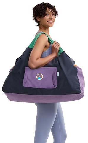 JoYnWell Borsa per Tappetino da Yoga Grande Con Cerniera Completa, 3 Tasche, Portabottiglie - Adatta per Blocchi e Accessori, per Donna