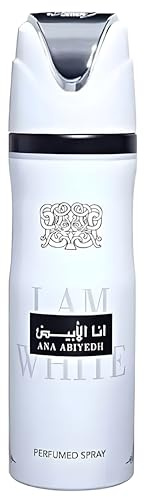 Lattafa Ana Abiyedh I Am White Perfumed Deodorant Spray für Herren, 170 g
