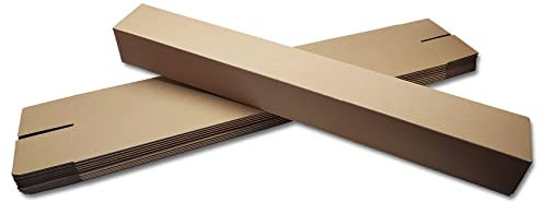 verpacking Versandhülse 870 x 105 x 105 mm eckig Braun [Ausführung & Stückzahl wählbar] Versandkarton Faltkarton 5 Stück