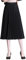 Camilife Damen Mädchen Plisseerock Midirock Damenrock in Mittlere Länge Silberfaser-Stricktuch Faltenrock Elastischer Bund für Frühling Herbst Rocklänge 75cm - Einfarbig Schwarz