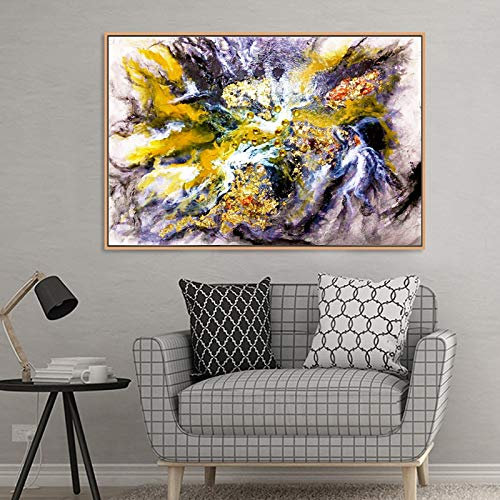 Buntes Leinwandposter Abstrakte Malerei Moderne Mode Wandkunst Drip Poster und Drucke Bilder für Wohnzimmerdekoration 15,7 Zoll x 23,6 Zoll (40 x 60 cm) Kein Rahmen