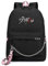 Zaino Libro Di Scuola Nero Rosa Borsa Borse Da Viaggio Zaino per Laptop con Catena