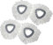 vhbw 4X Testina pulente Compatibile con Vileda Easy Wring & Clean, Turbo Easy Wring mocio, lavapavimenti - Microfibra, Nero/Bianco