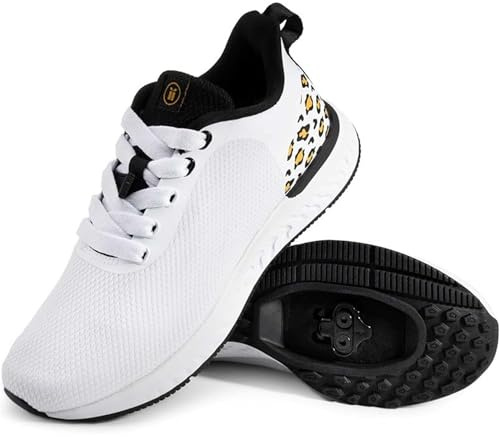 Tommaso Capri Women's Indoor Cycling SPD Shoes - Walkable Sneakers for Spin and Tennis