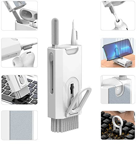 Kit de nettoyage pour ordinateur portable 8 en 1 - Kit de nettoyage pour clavier - Souris et casque - Kit de nettoyage multifonction pour téléphone, ordinateur et appareil photo