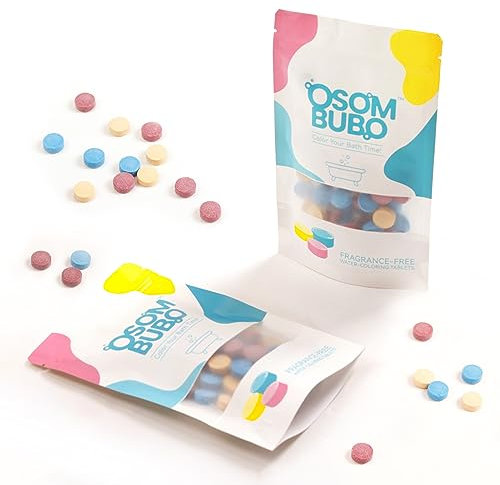 Bade-Farbtabletten für Kinder, 120 Stück (2 Packungen mit jeweils 60 Tabletten), Kinder-Badebomben-Set enthält bunte Fizzies-Tabletten, lehrreiche lustige Badeaktivität für Kinder