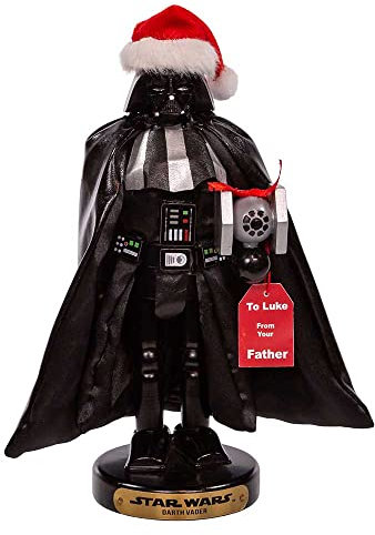 STAR WARS Kurt Adler Vader mit Krawatte Fighter Nussknacker 25,4 cm