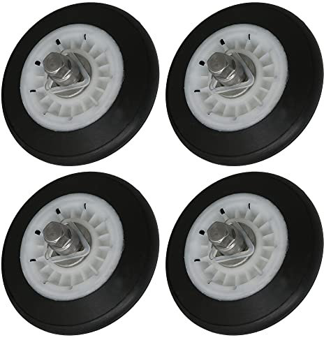 Trockner-Trommelstützrollen-Kit Gummi Metall Ersatz für LG 4 Stück