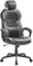 SONGMICS Gaming-Stuhl, Bürostuhl, Schreibtischstuhl, Computerstuhl, PU, verstellbare Kopfstütze, gepolsterte Armlehnen, Wippfunktion, bis 150 kg belastbar, klassikschwarz OBG066B01