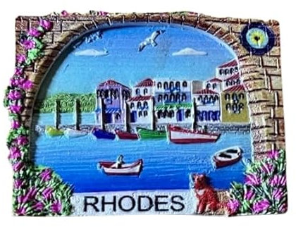 Rhodes Greece Rhodes Souvenir Rhodes Fridge Magnet Greece Souvenir