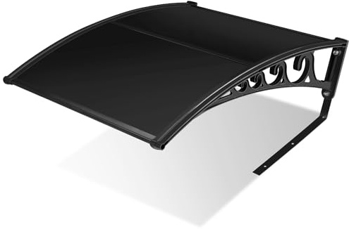 Izrielar Mähroboter Garage Dach Carport Überdachung fürRasenmäher Rasenroboter Automower | 106x87x50cm丨Polycarbonat Regenschut丨Schutz vor Regen, Hagel und UV-Strahleninkl. Montagematerial |Schwarz