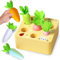 Sunshine smile Holzspielzeug ab 1 Jahr,Baby Motorik Spielzeug,Montessori Spielzeug 2 3 Jahre,Sortierspiel Holzpuzzle Karottenernte,Montessori Sortierspiel Holzpuzzle,Lernspielzeug Geschenke