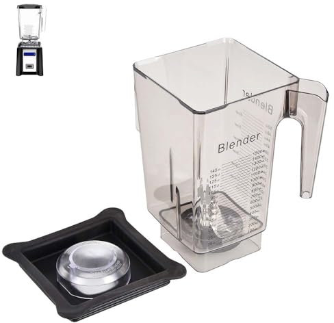 EastFune 90oz WildSide+ Jar for Blendtec Blenders, replace 570 575 625 650 725 759 800 825 885 etc, wide compatible with Classic/Designer/Professional/Commercial Series Container Pitcher Cup