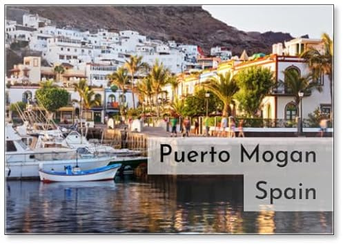 Hafen Von Puerto Mogan Im Abendlicht - Gran Canaria, Kühlschrankmagnet