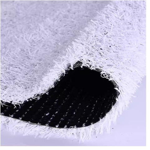 Gazon artificiel découpable haute densité avec trous de drainage pour terrains de jeux 2,4 cm d'épaisseur Blanc mat 60 x 100 cm