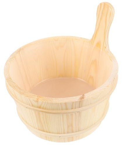 Yardwe Wooden Barrel Sauna Bucket Handle for Home Sauna Bathing Accessories Wood