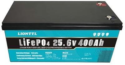 Leisure batteria，Lifepo4 batteria 24V(25.6V) 400AH batteria al litio ferro fosfato, 5000 cicli di vita, built-in BMS, batteria al litio per sistema solare, UPS
