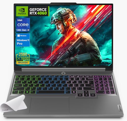 Lenovo Legion - Computer portatile da gioco 2024, display WQXGA (2560 x 1600), Intel Core i9-14900HX di 14a generazione, GeForce RTX 4060, Wi-Fi 6E, tastiera retroilluminata RGB con tappetino per